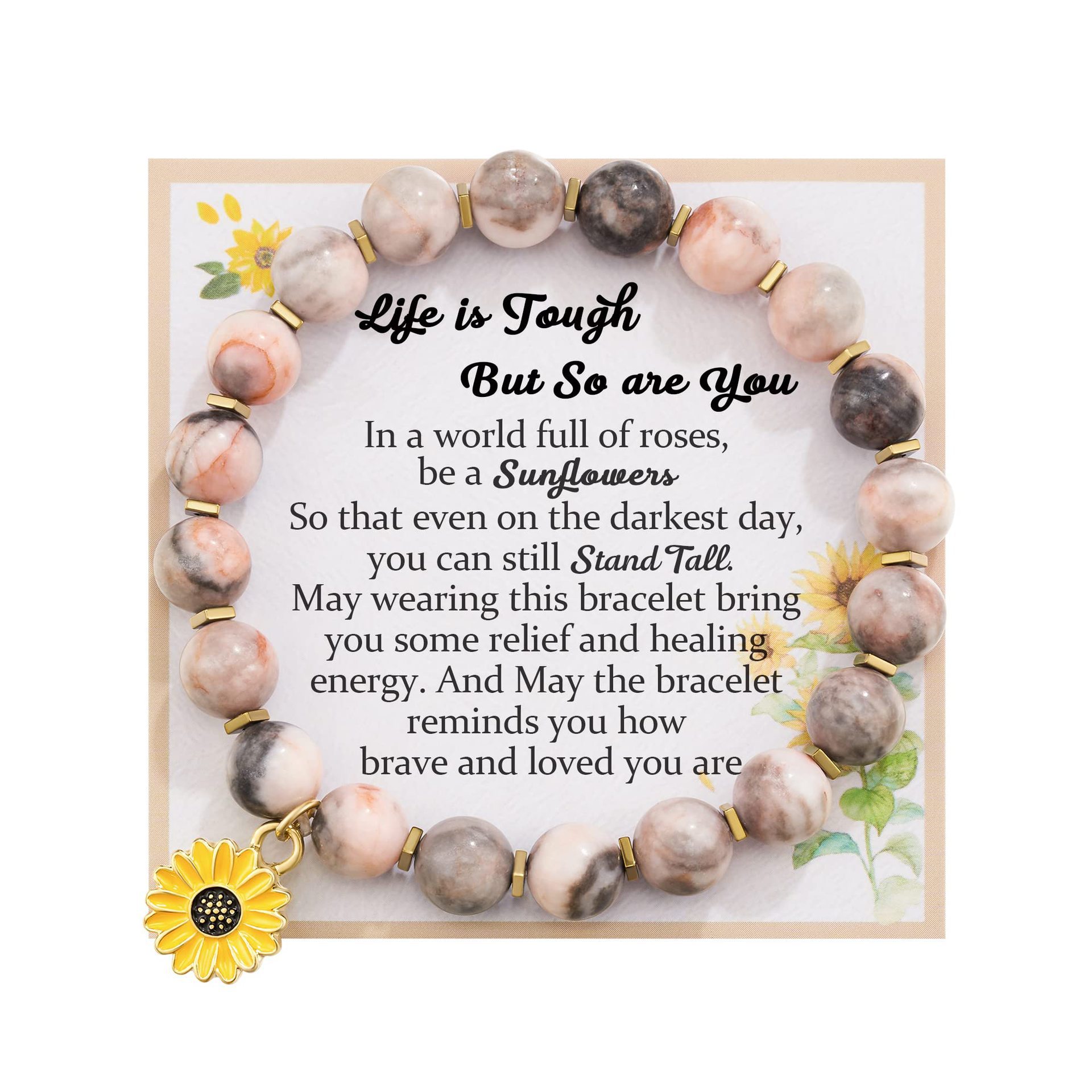 16:Pink Zebra Sunflower Pendant Life Card