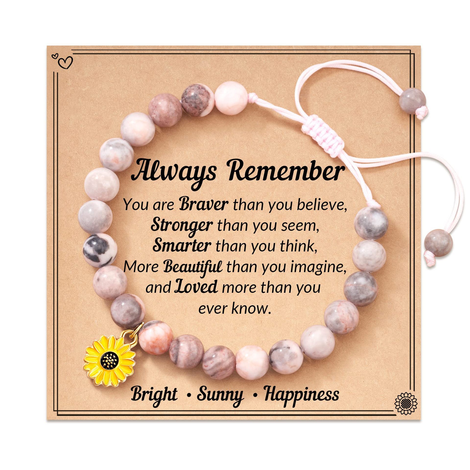 18:Pink Zebra Woven Sunflower Pendant Always Card