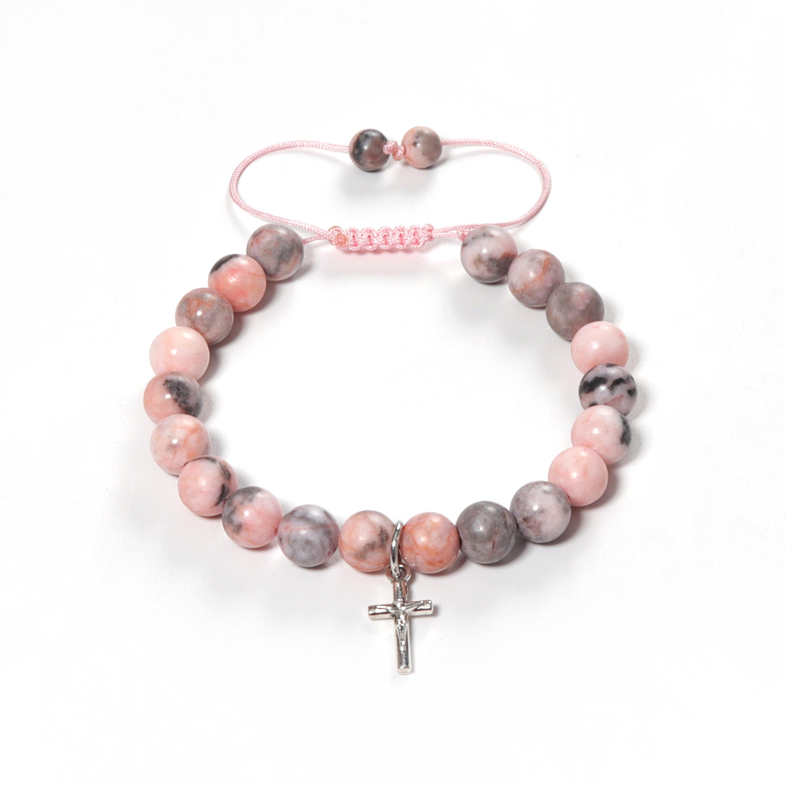 4:Pink Zebra Cross Pendant