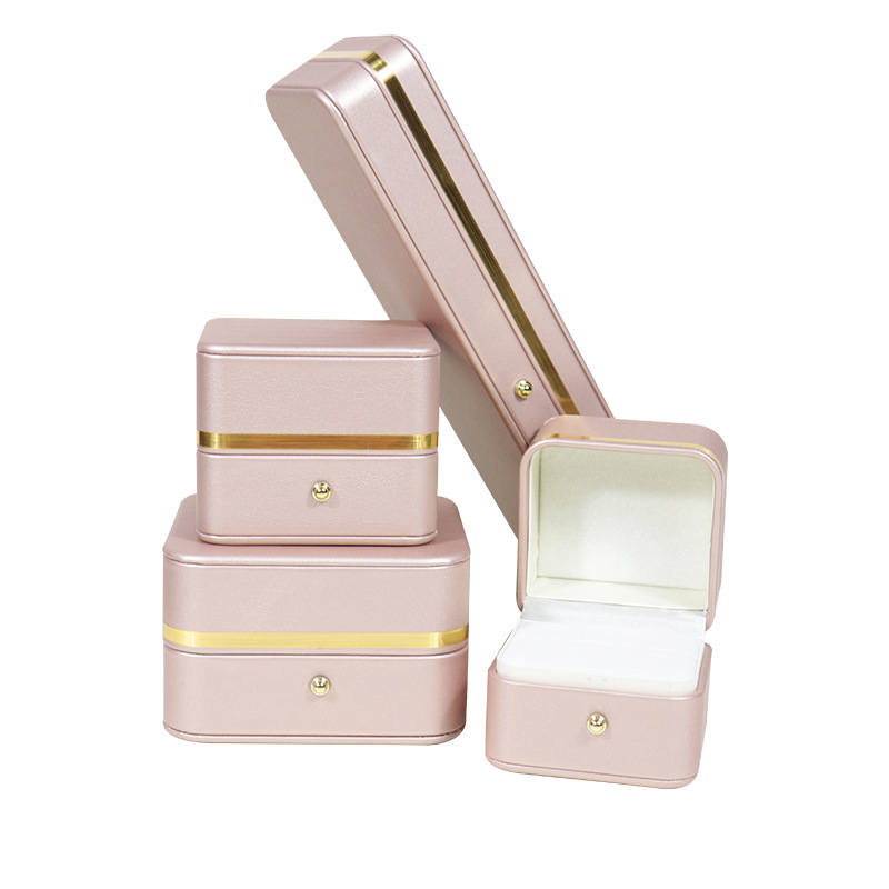 rose gold color ring box 6.4×6.4×6cm