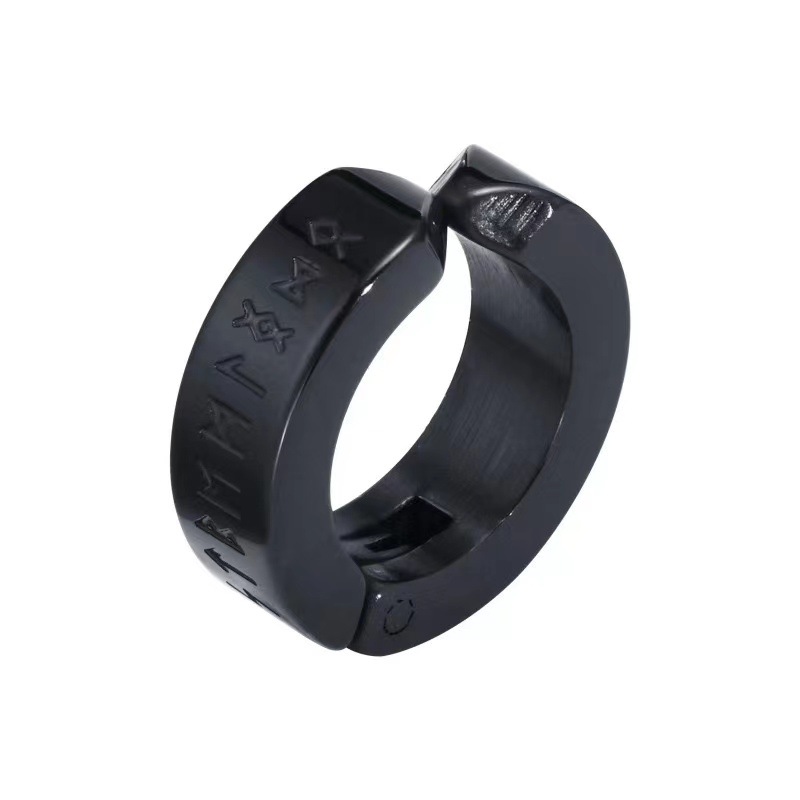 2:Black ear clip single 4*9mm