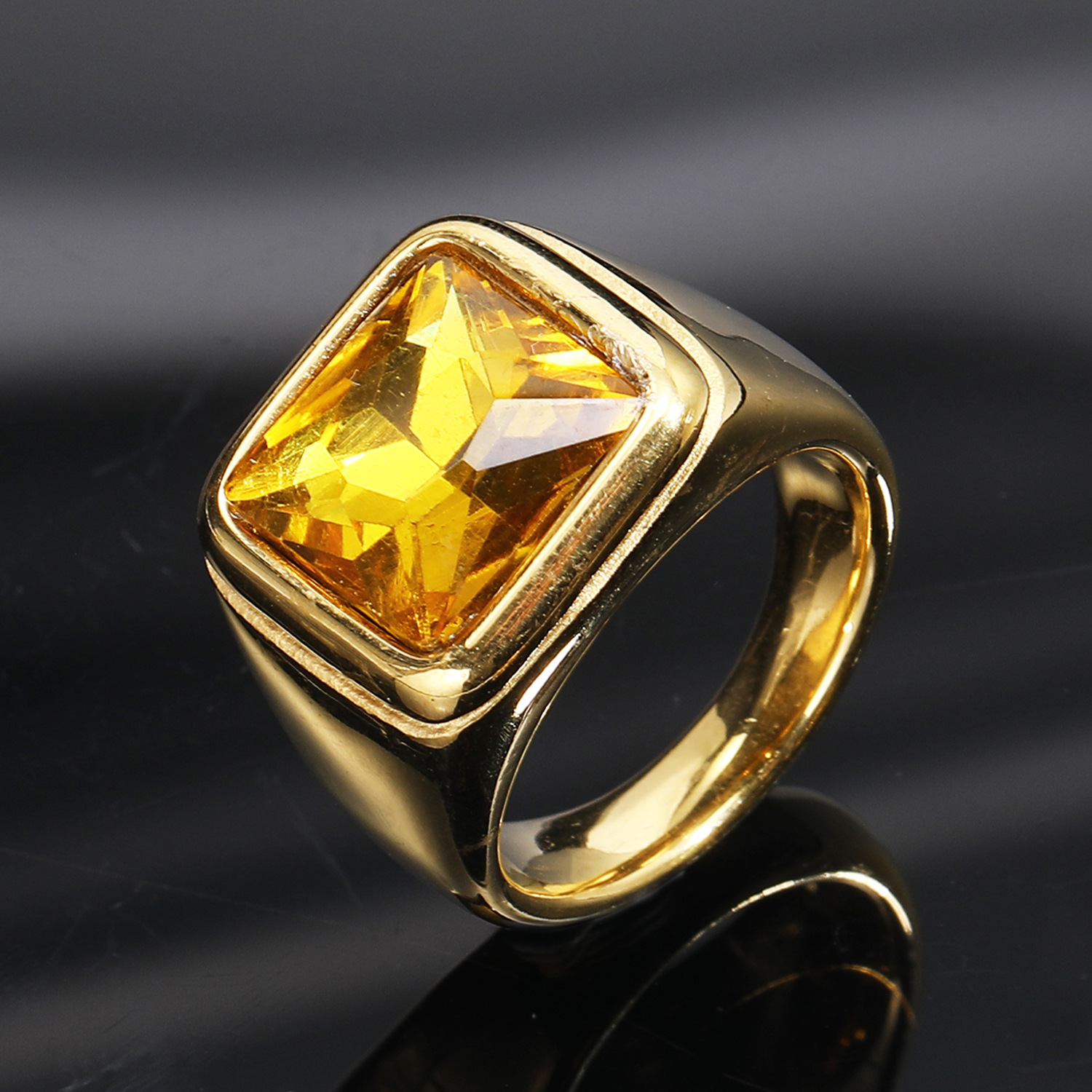 Golden yellow gem US Size #6