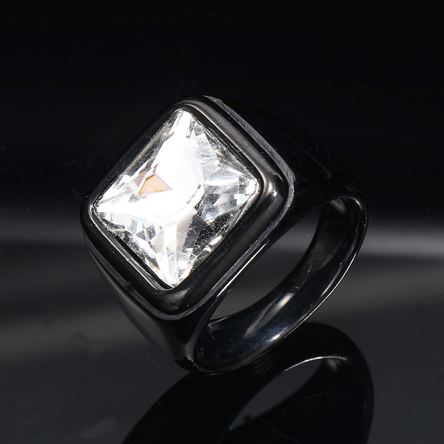 Black White gem US Size #6