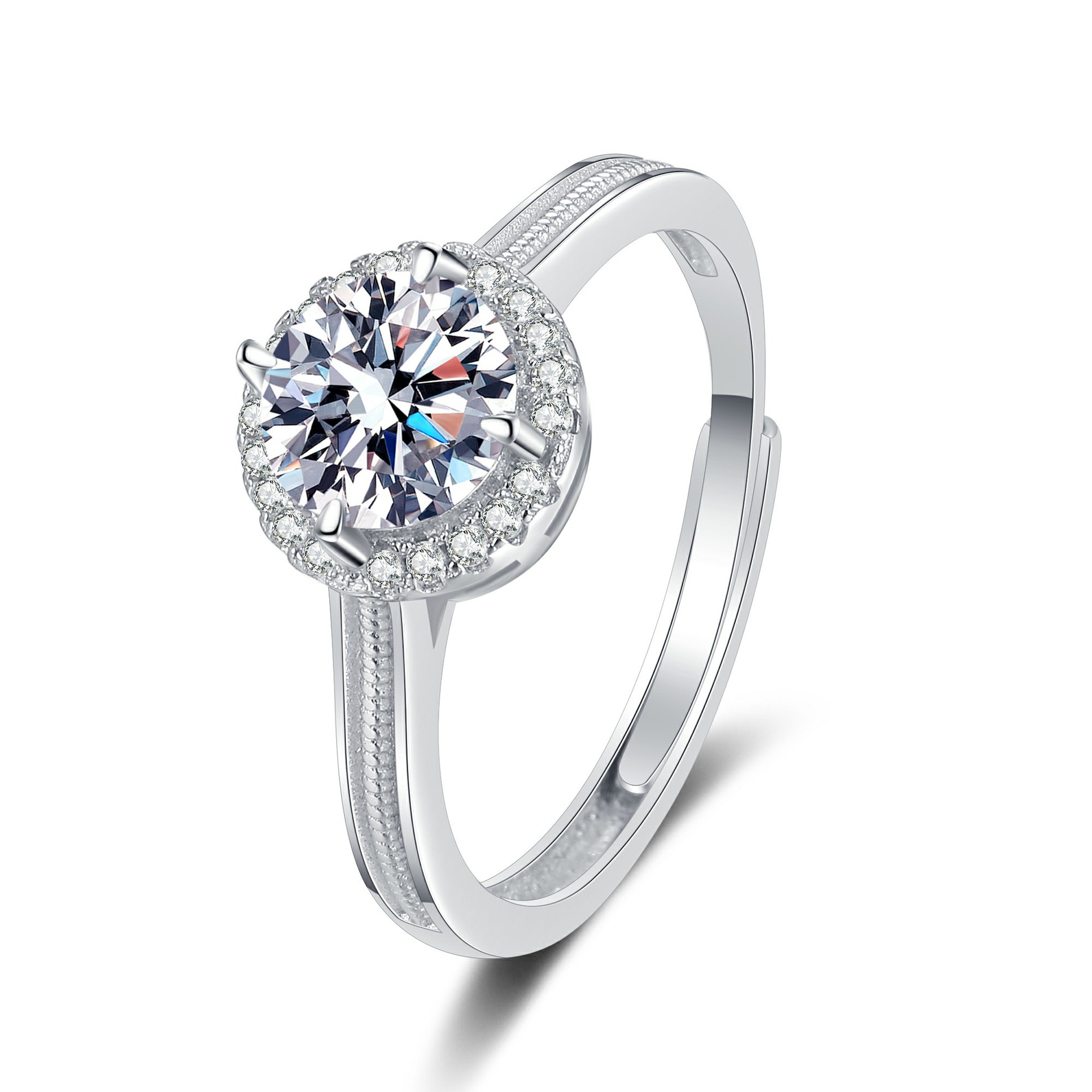 6:Beads round ring (white diamond)