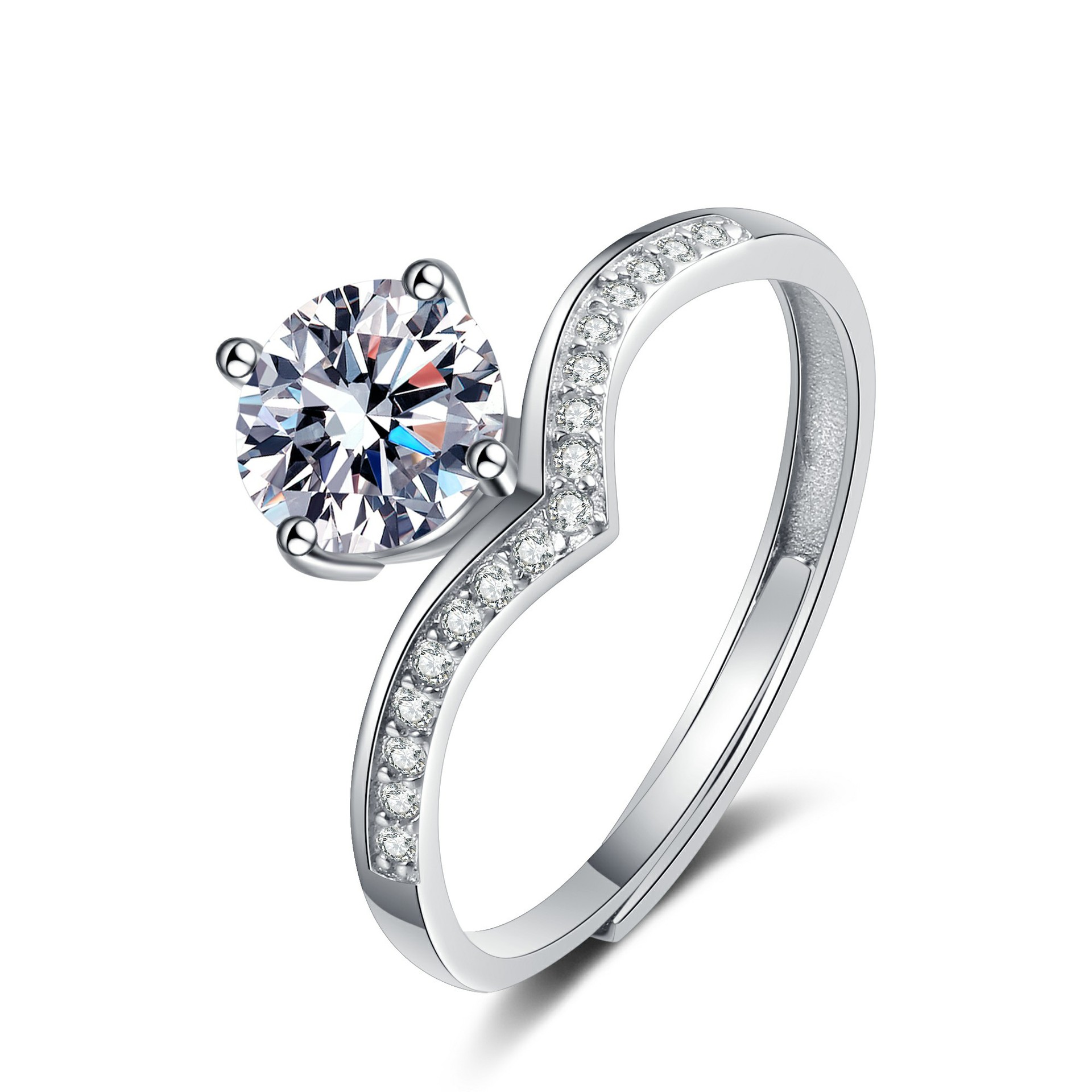 21:Princess Ring (White Diamond)