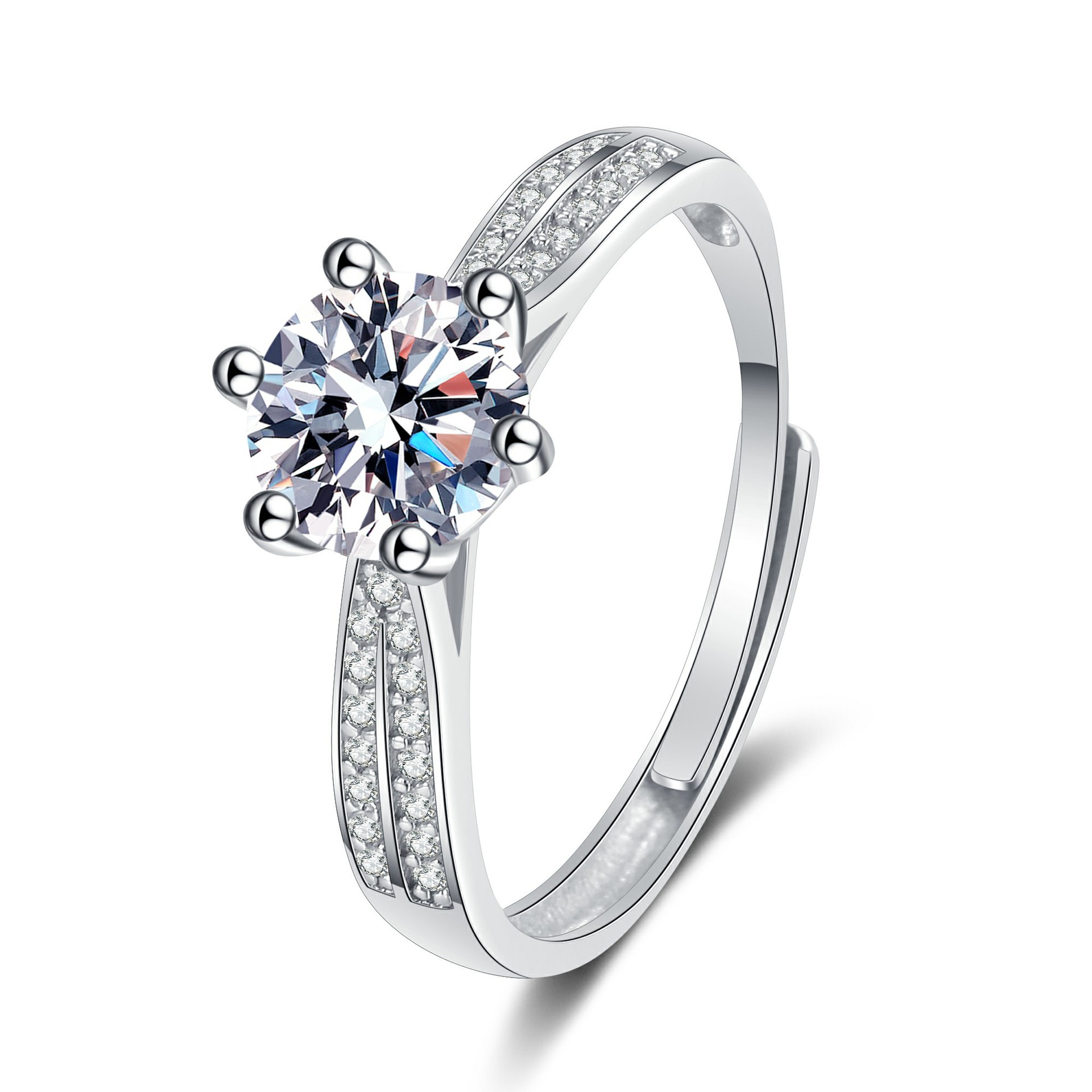 23:Star ring (white diamond)