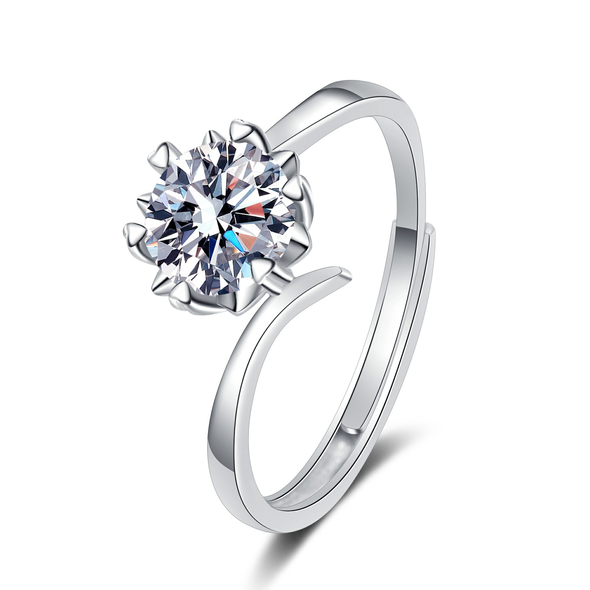 26:Light body snowflake twist arm ring (white diamond)