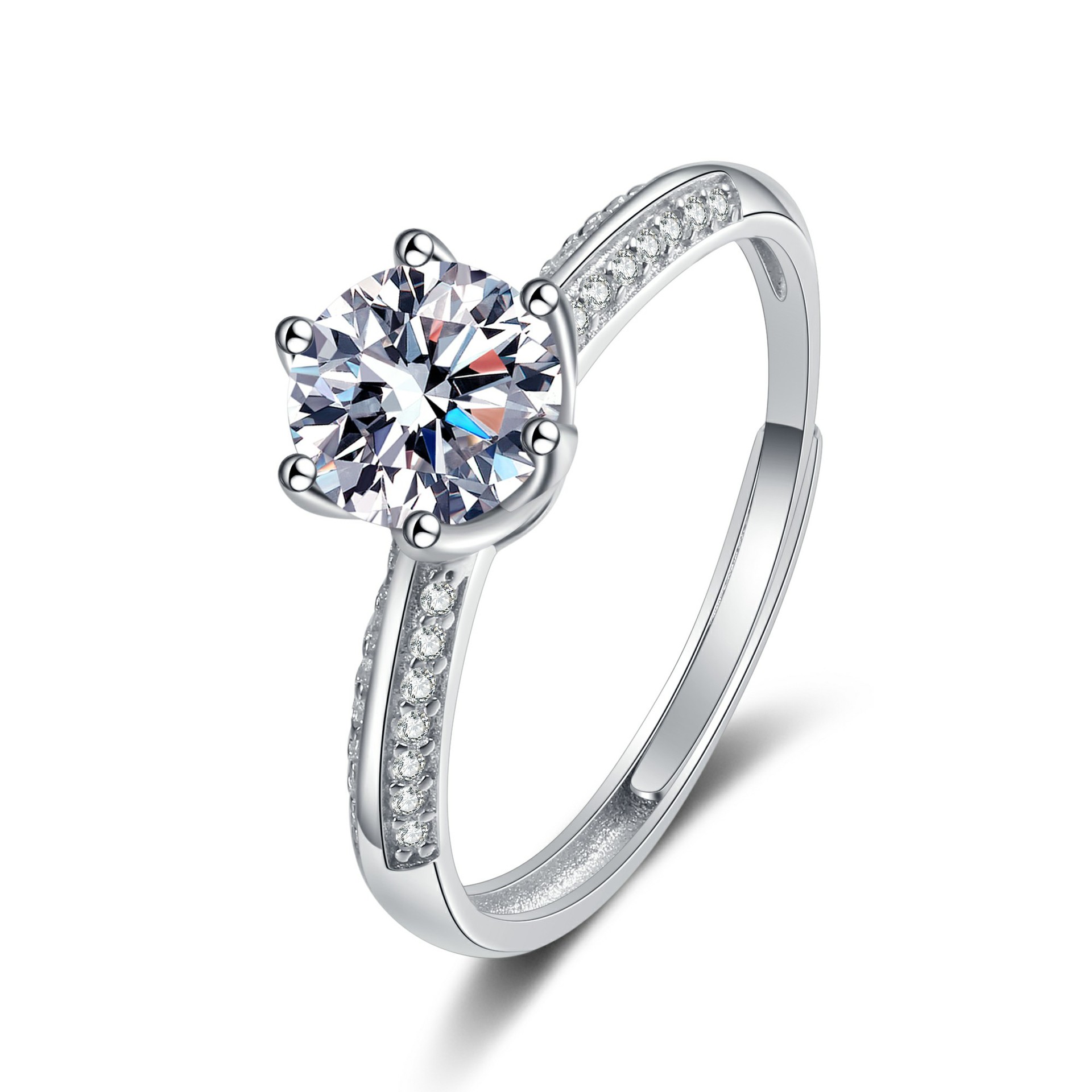 28:One wall Jiangshan ring (white diamond)