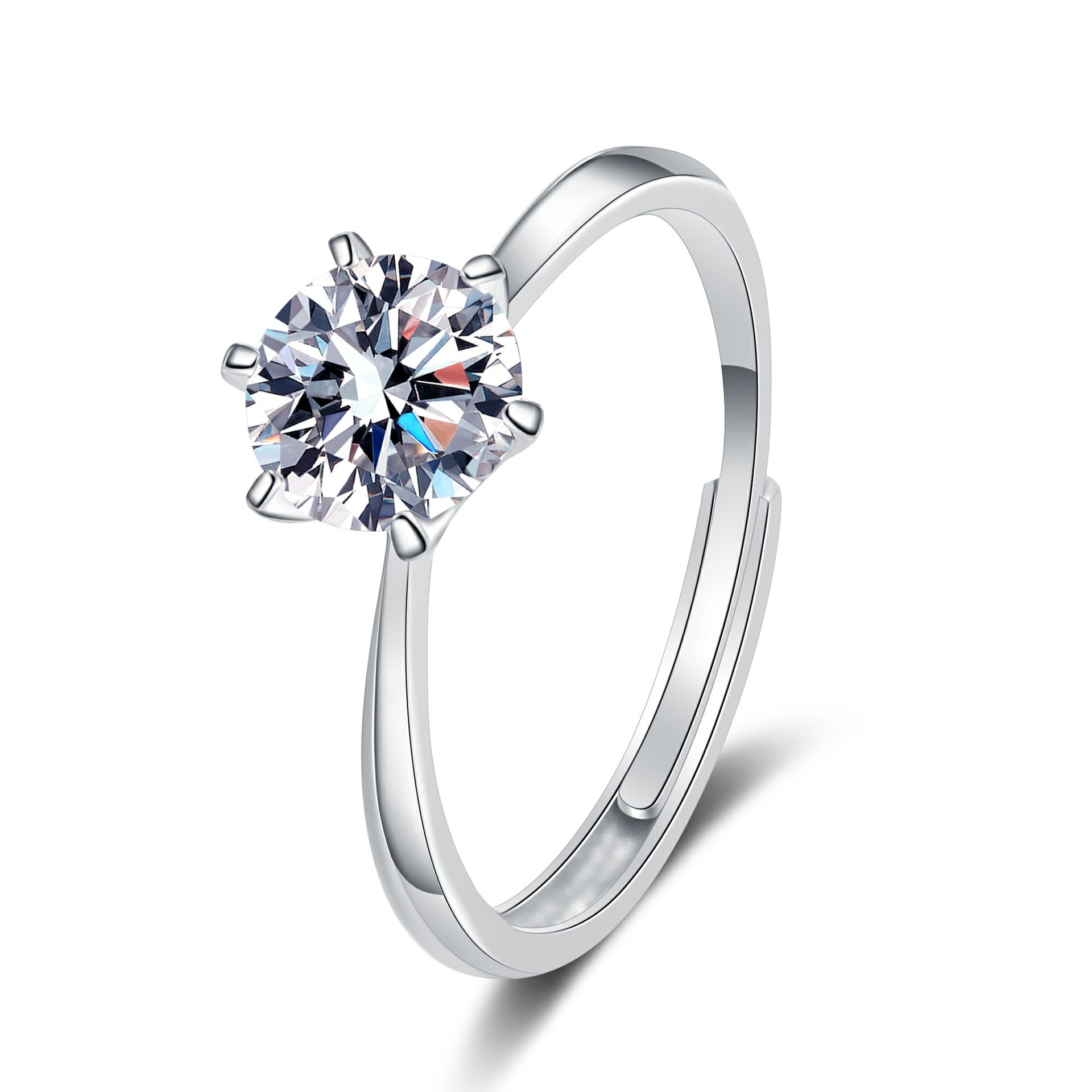 30:T family six claw ring (white diamond)