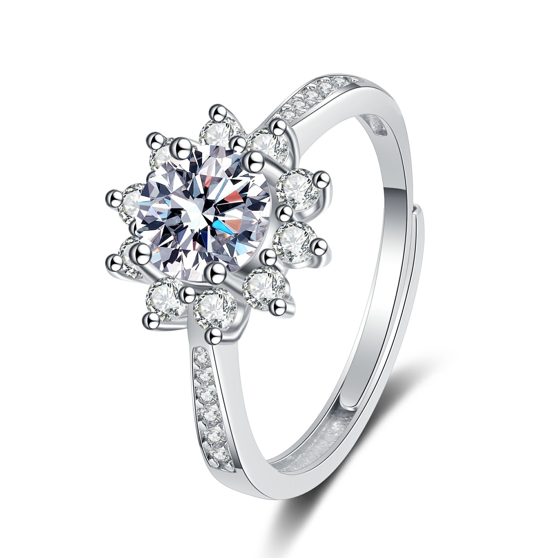 41:Sunflower Ring (White Diamond)