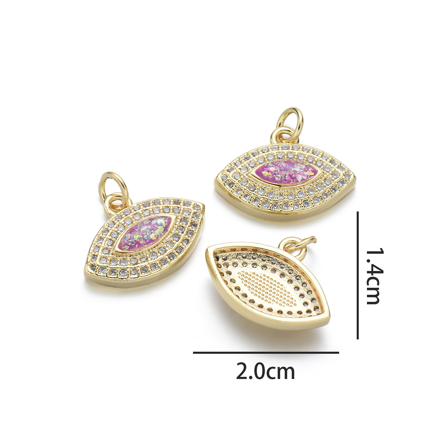 3:Leaf pendant (Starry Sky purple opal)