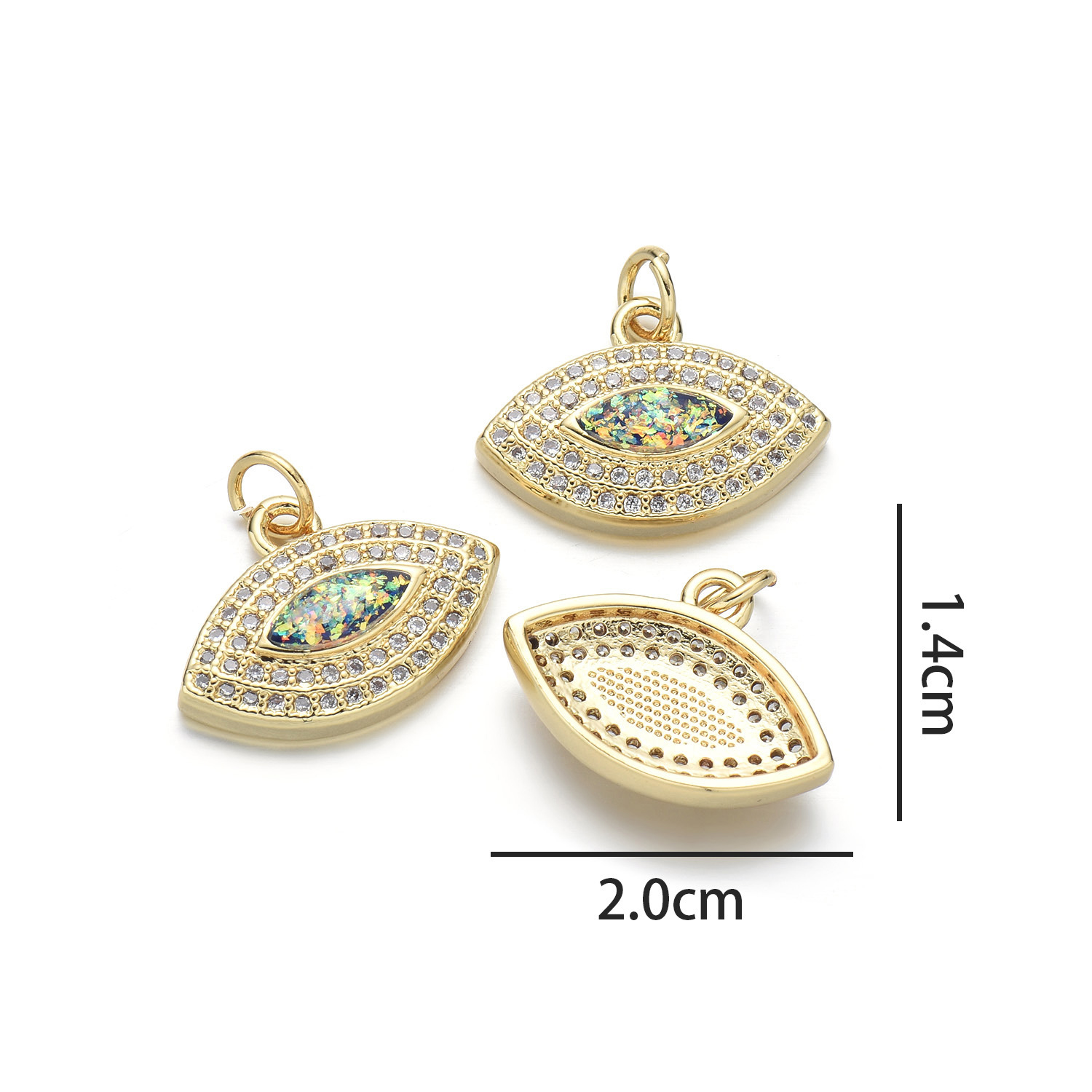 4:Leaf pendant (Mocha Brown Opal)