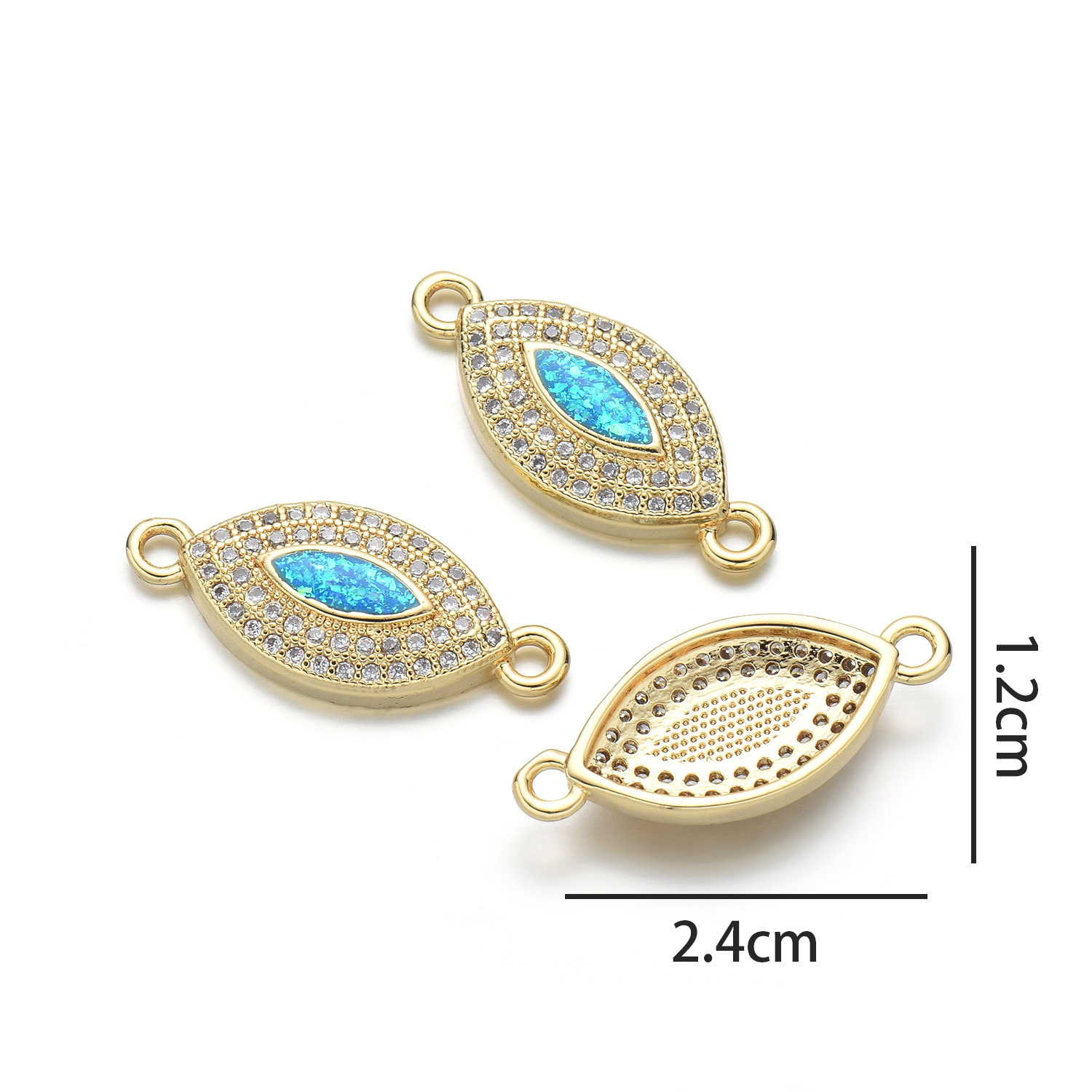 7:Leaf hand (peacock blue opal)