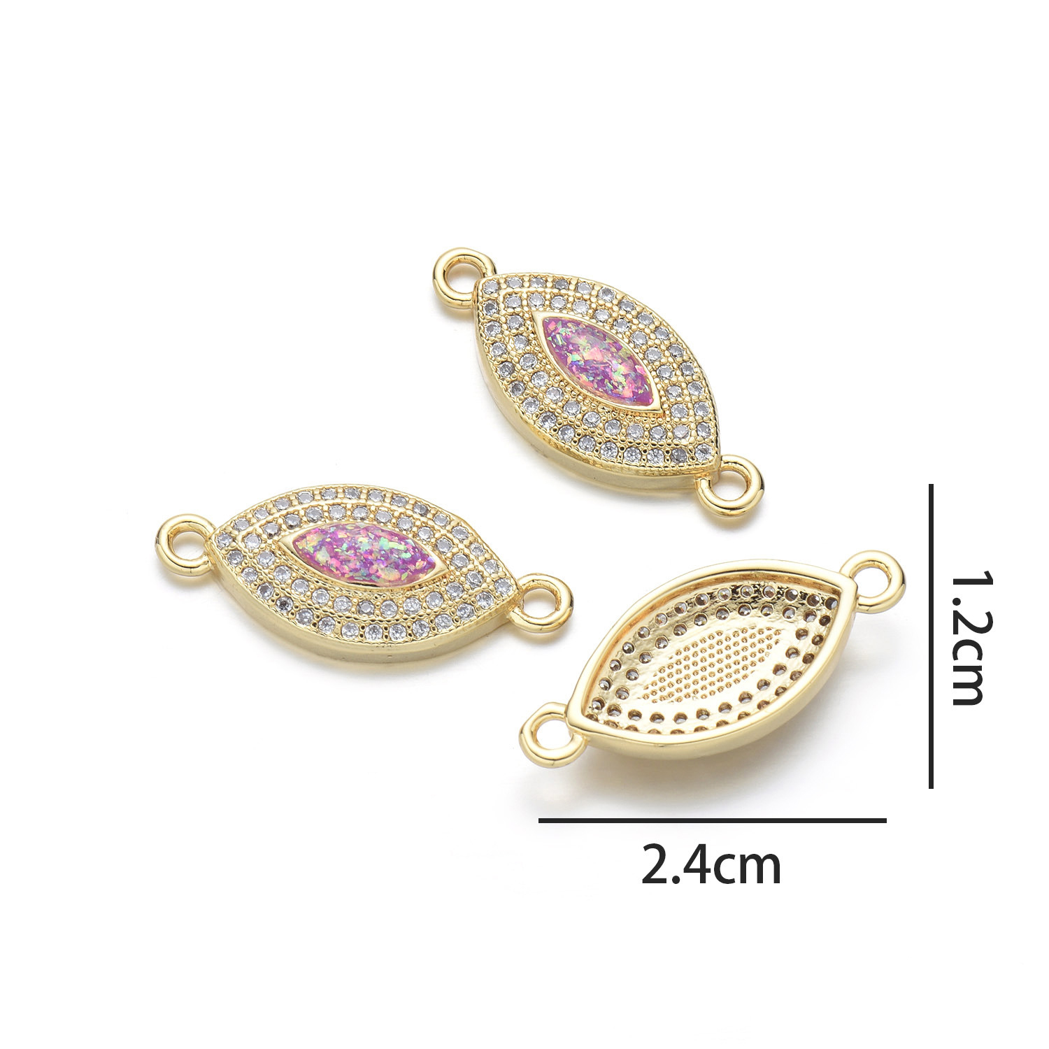 8:Leaf hand (Starry Sky purple opal)