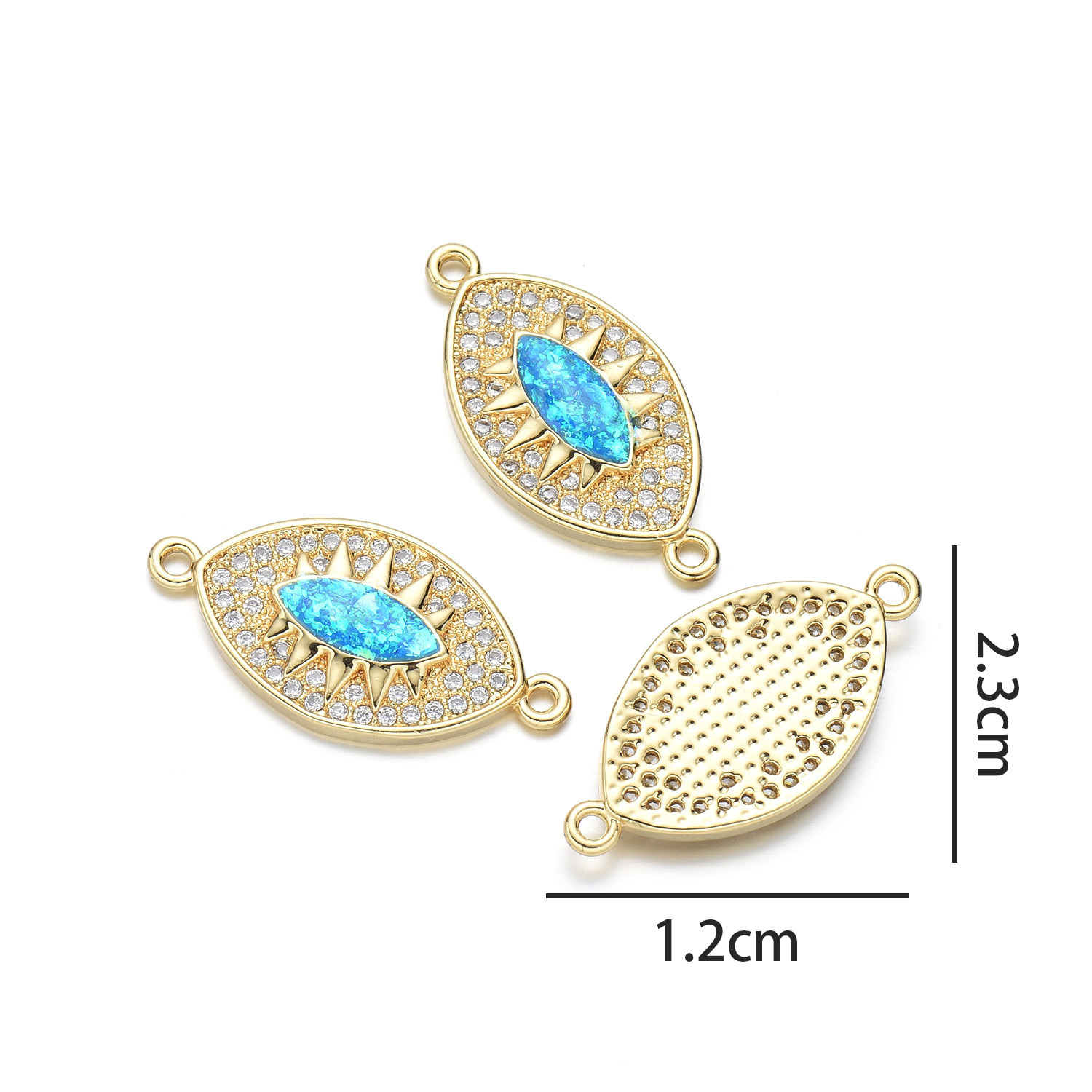 1:Eye hand (peacock blue opal)