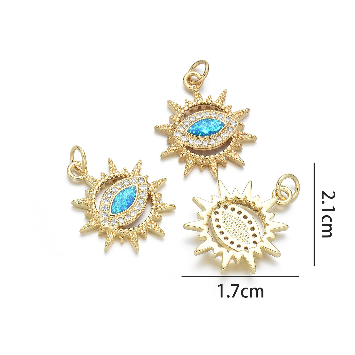 3:Sun eyes (peacock blue opal)