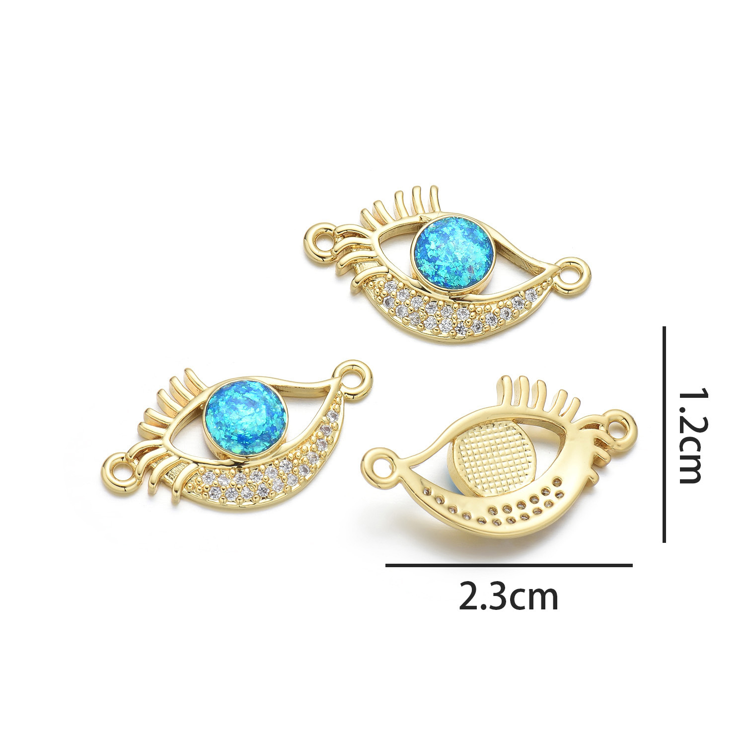 5:Eyes (peacock blue opal)