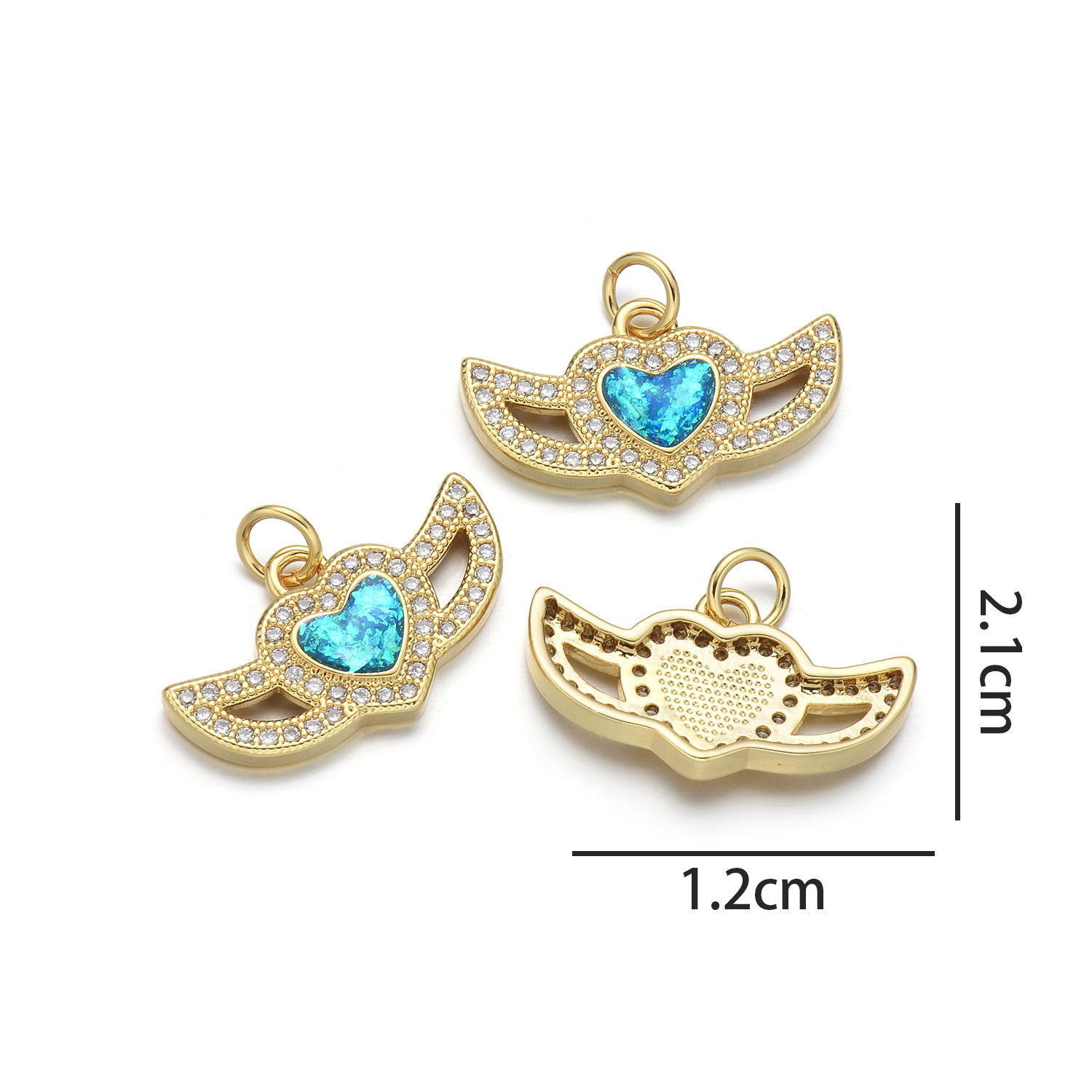 6:Love wings (peacock blue opal)