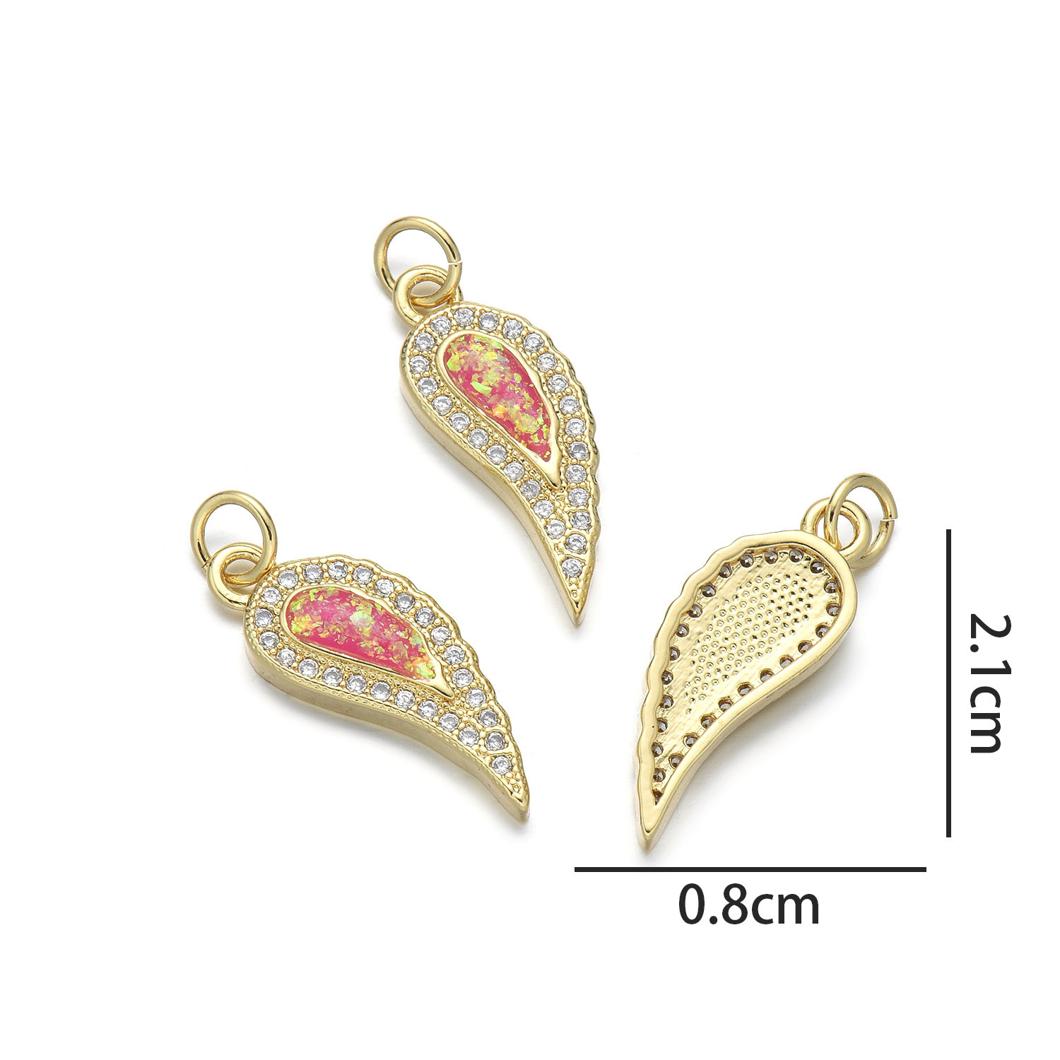 3:Pepper pendant (shining pink opal)