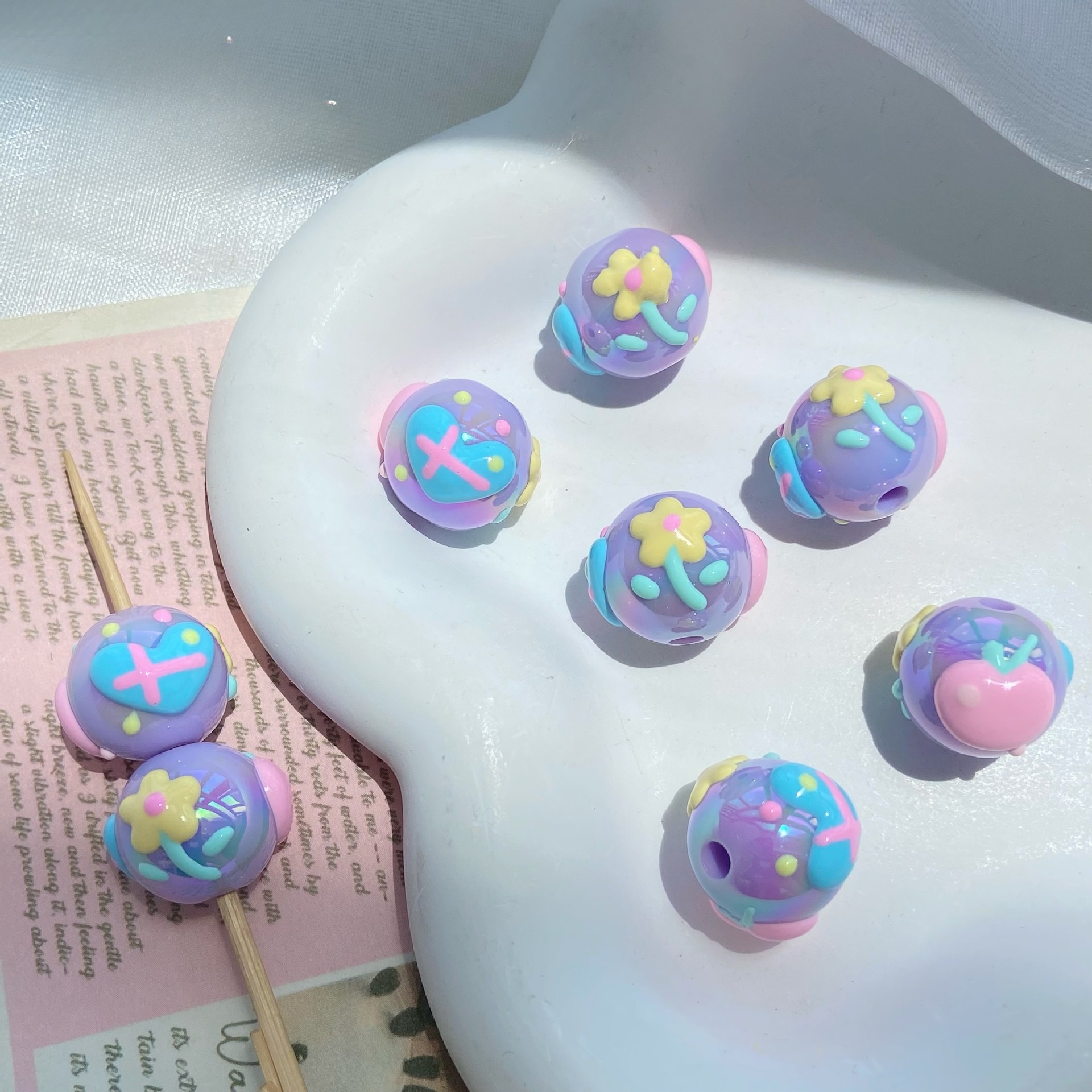 2:02 style purple flowers (1 piece)