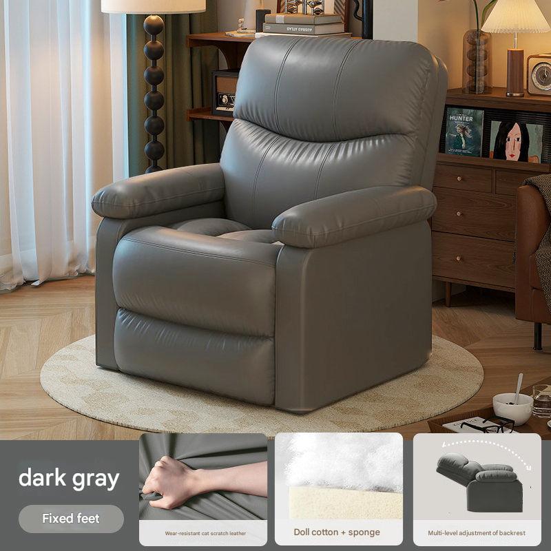 dark grey fixed chair