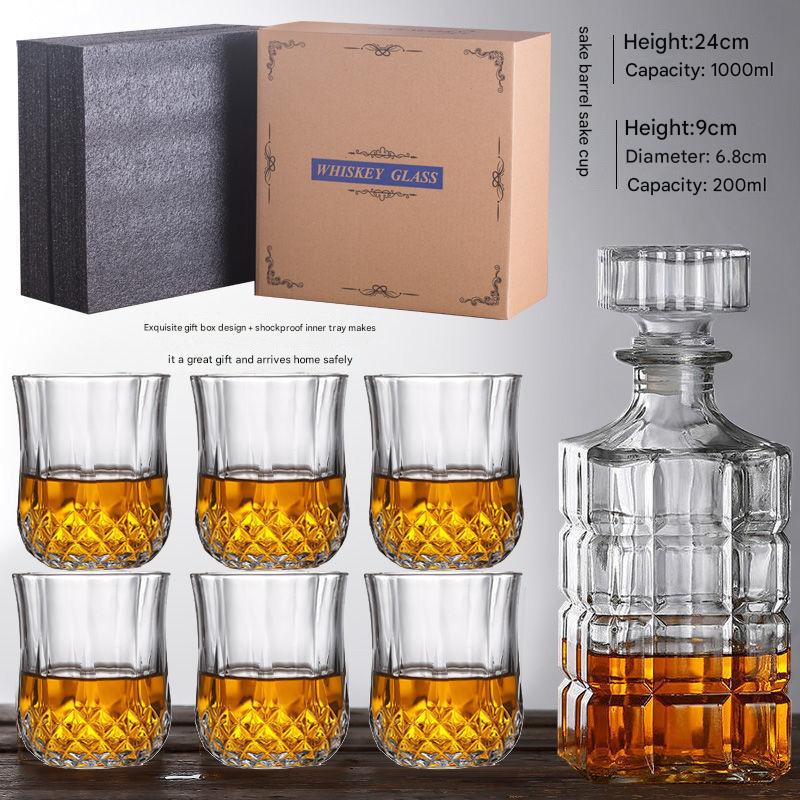 Square wine with 6 round drill cups