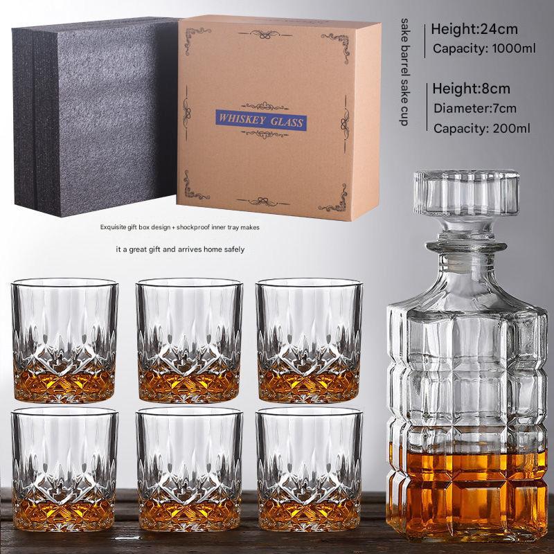 Square wine with 6 Diamond cups