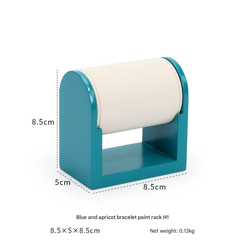 10:Blue background beige white surface small size bracelet rack [paint base]]