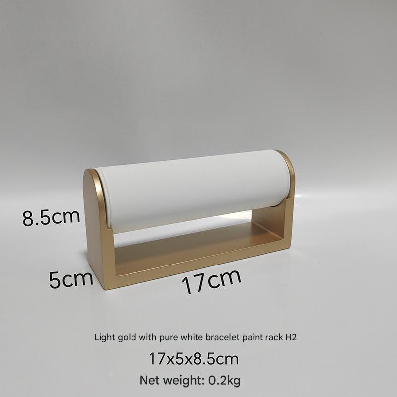 13:Light gold base pure white large bracelet stand [painted base]