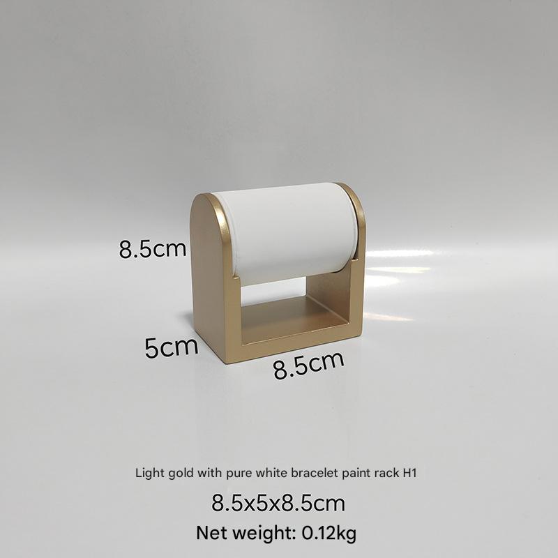 14:Light gold base pure white small bracelet stand [painted base]