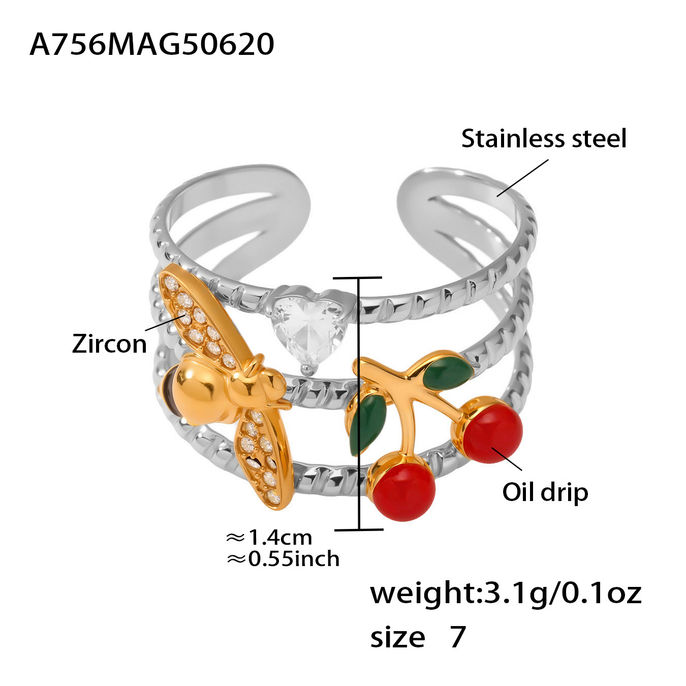 8:A756-gold cherry ring 2