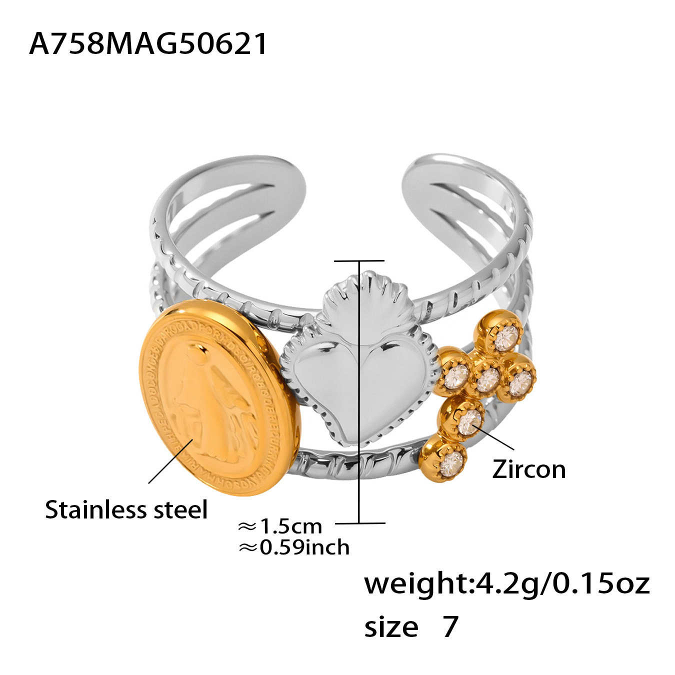 13:A758-gold love ring 2