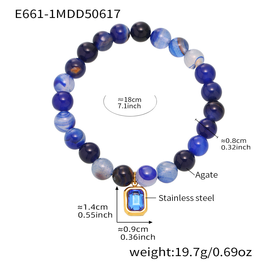 1:E661-dark blue bracelet 18cm