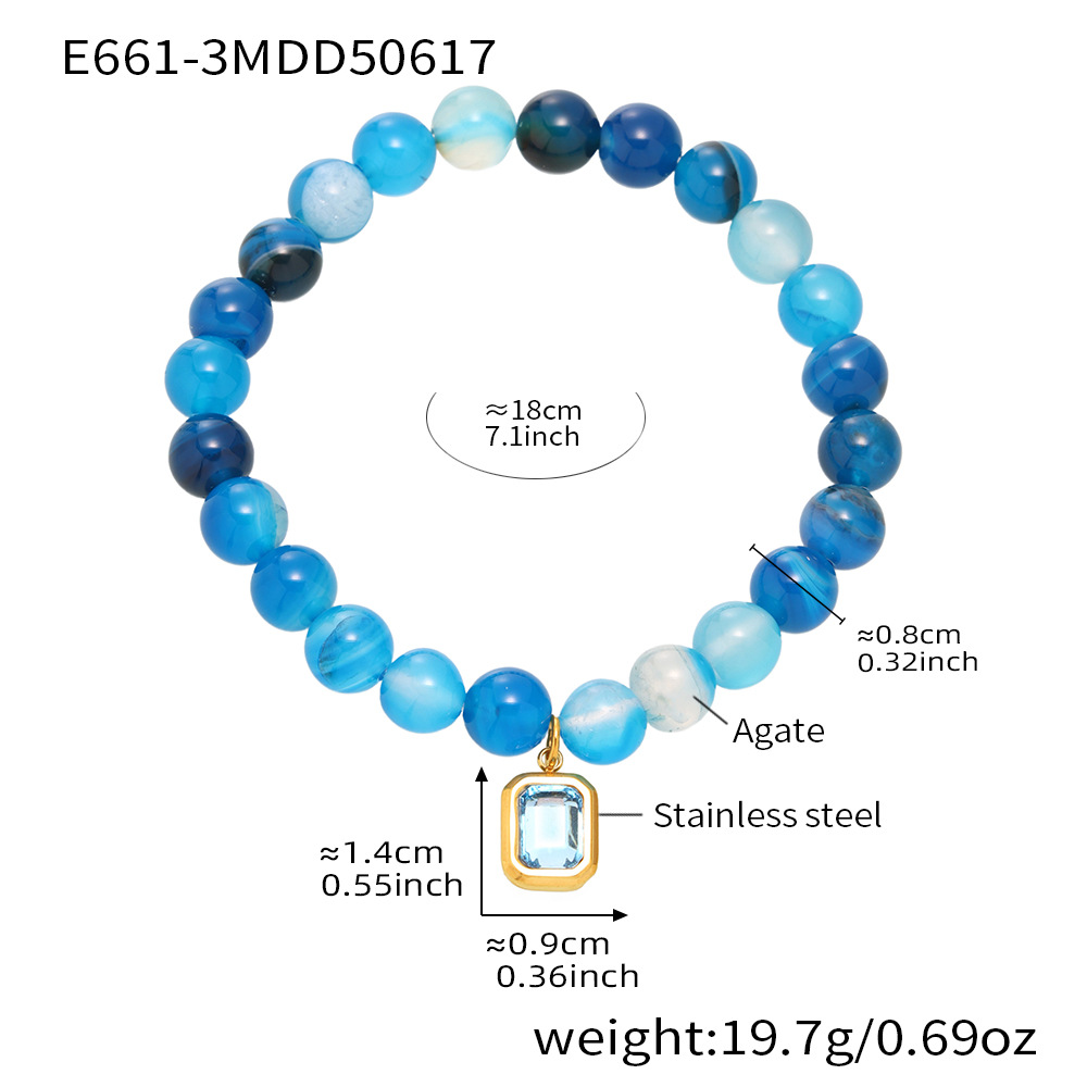 3:E661-blue bracelet 18cm