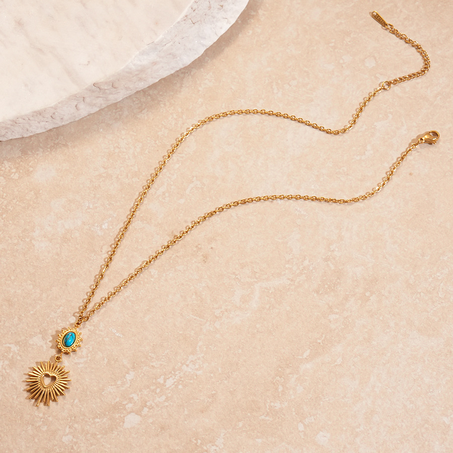 2:Necklace-gold blue
