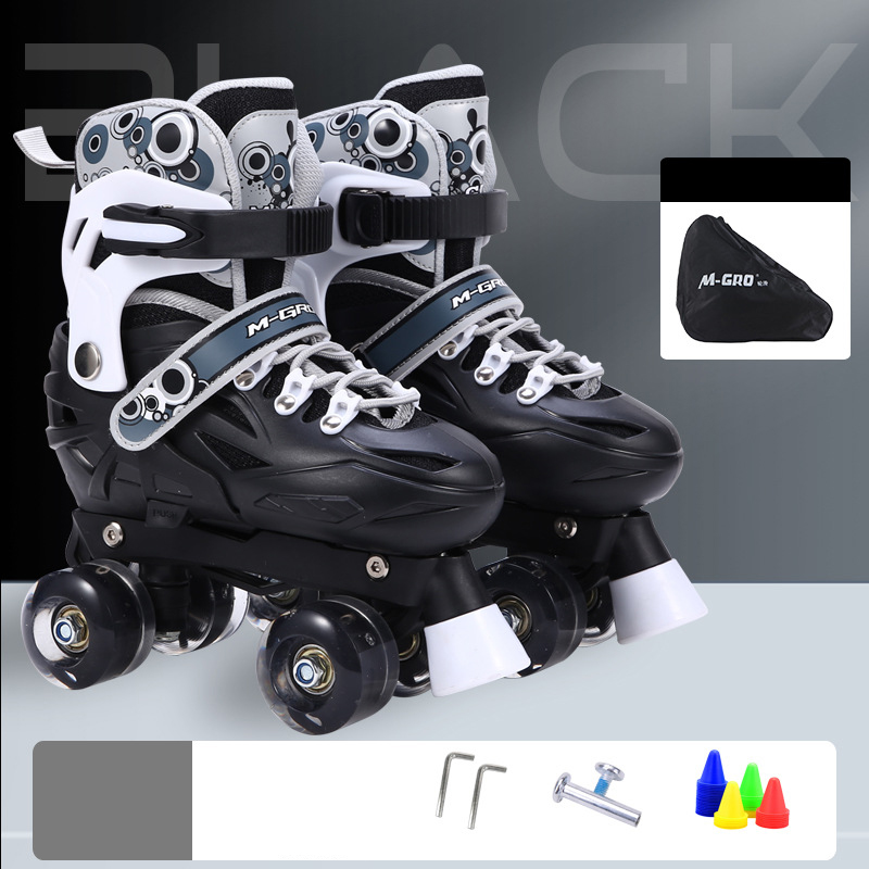 Black Quad Roller Skate