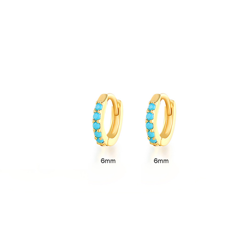 13:Gold-Turquoise 6mm