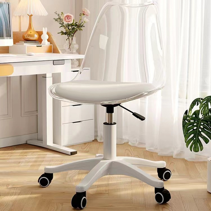 White seat cushion   transparent shell [nylon feet]