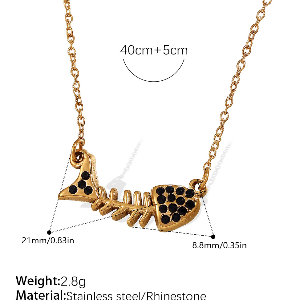 7:Xl548bkg black diamond necklace