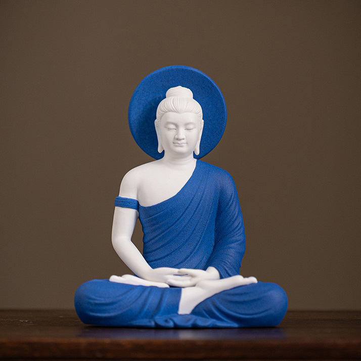 White porcelain - blue