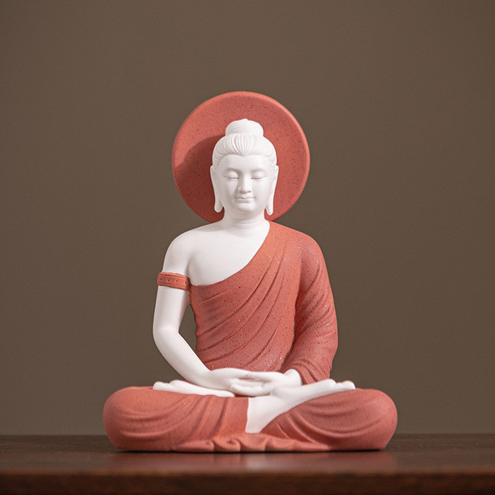 White porcelain - red