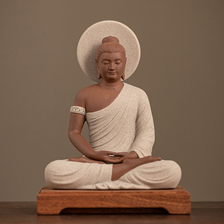 Purple clay grey   wooden base