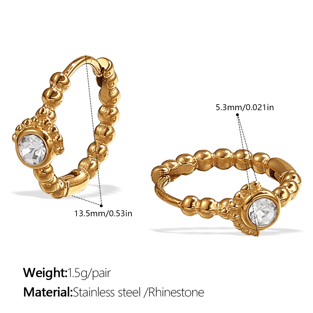 2:Eh1124weg white diamond gold earrings