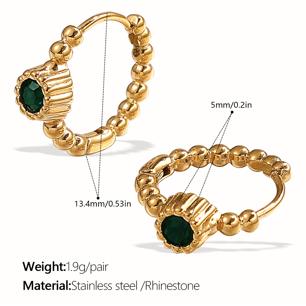 6:Eh1126gng green diamond gold earrings