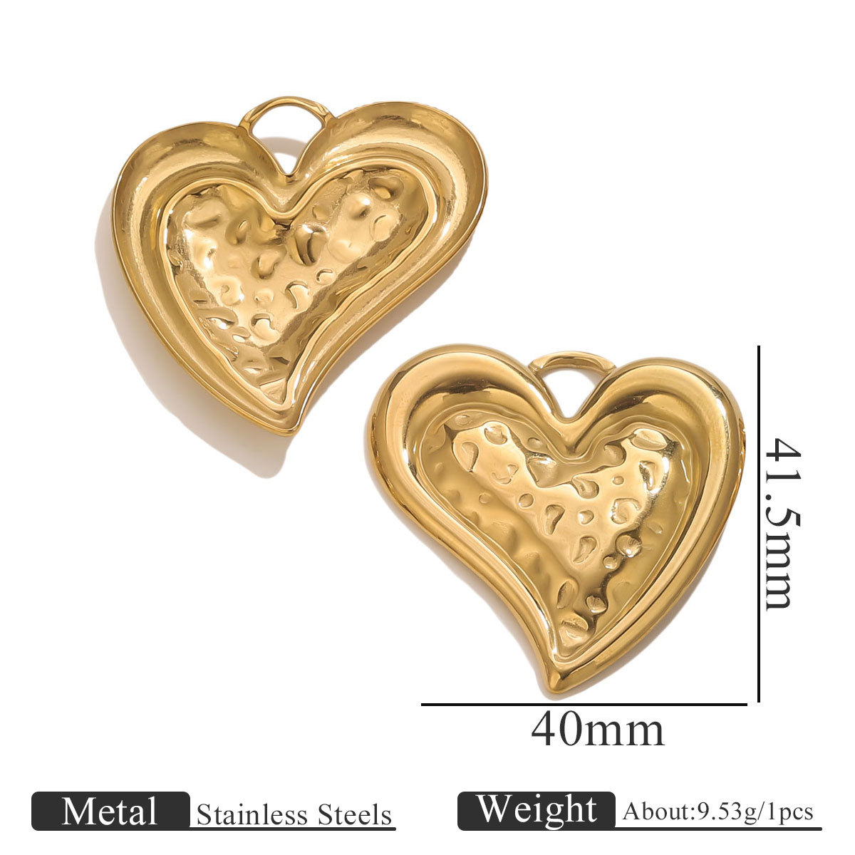 3:Golden pendant - love on the right