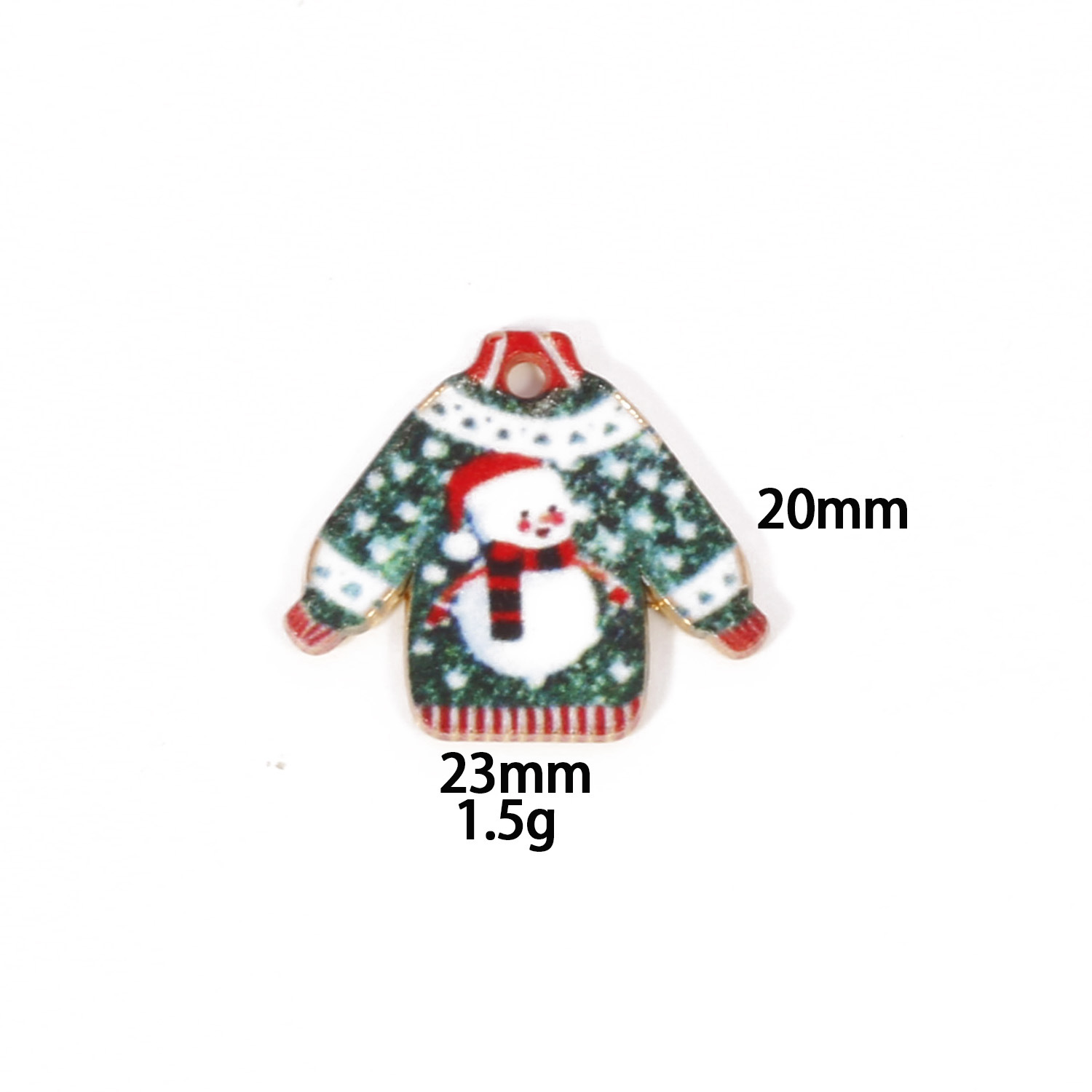 1:1#Snowman green clothes