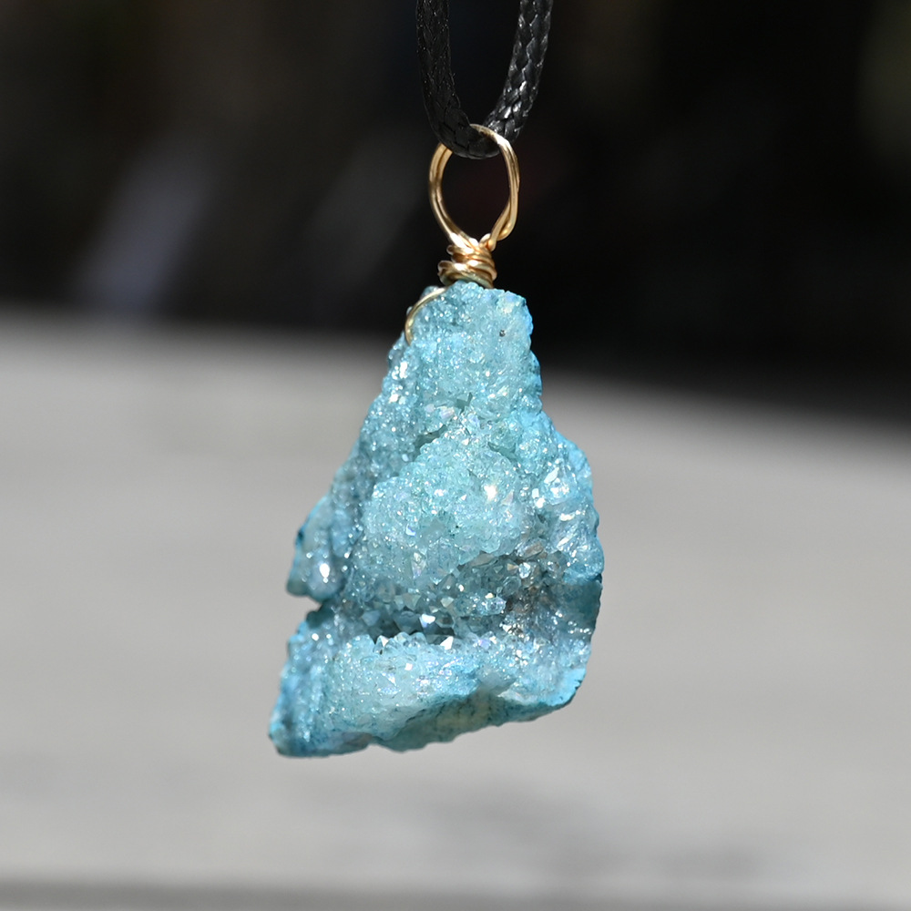 1:Blue electroplated crystal cluster (single price)