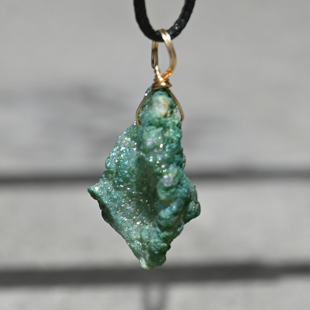 3:Green electroplated crystal cluster (single price)