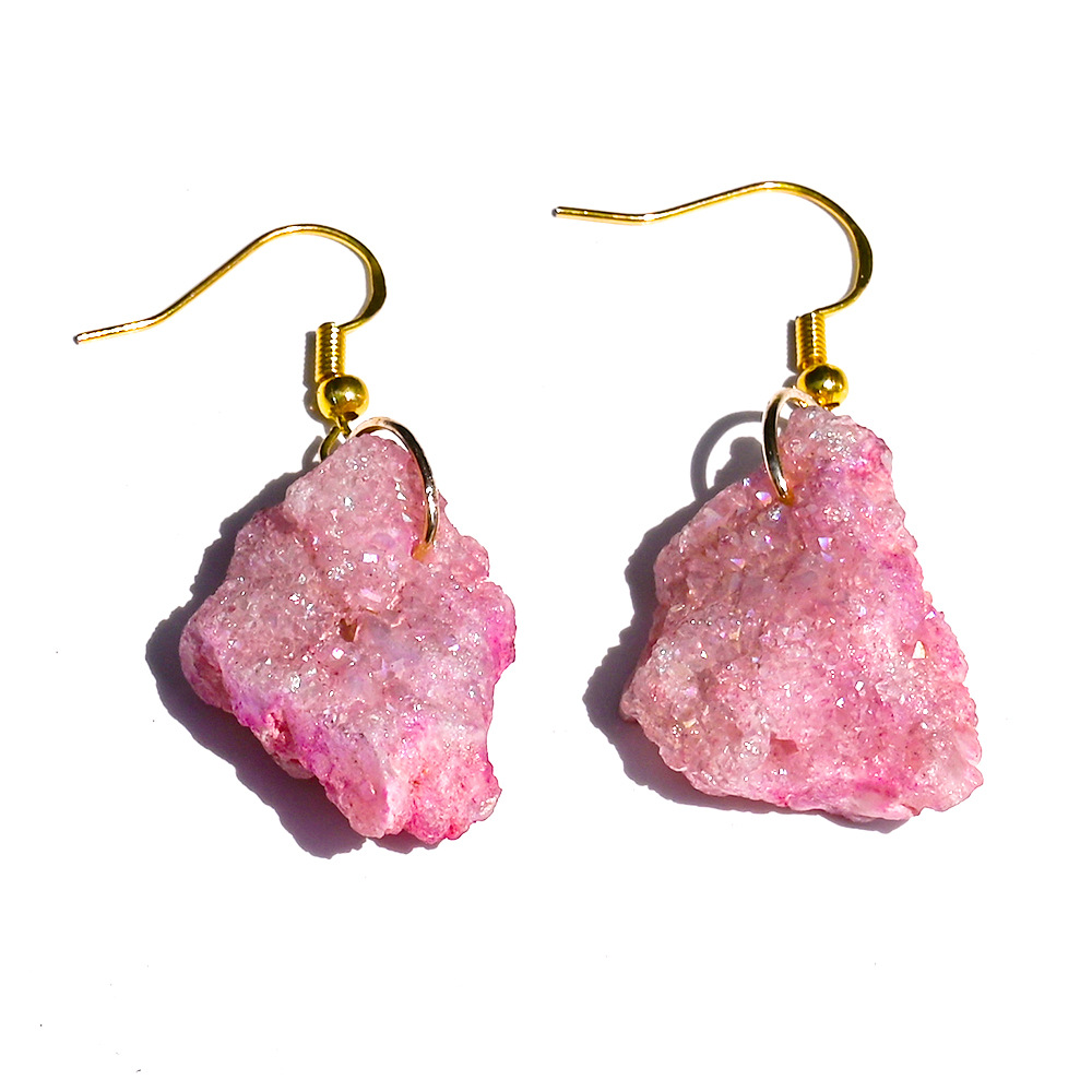 7:Pink electroplated crystal cluster