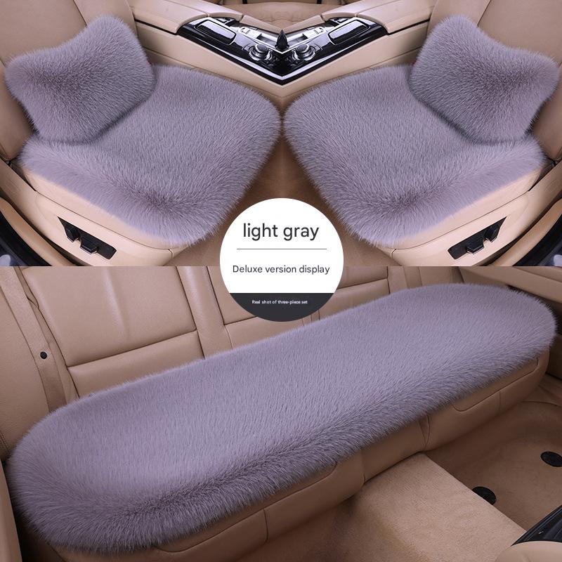 Light gray three-piece set   2 waist pillows